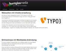 Tablet Screenshot of buntglas-media.de